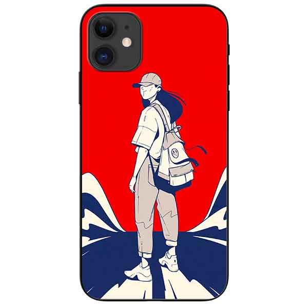 Ốp lưng in cho Iphone 11 Mẫu Cô Gái Đội Nón