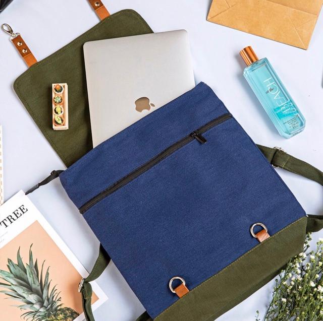 Balo nắp Hipster phối màu - May’s Tote Bag