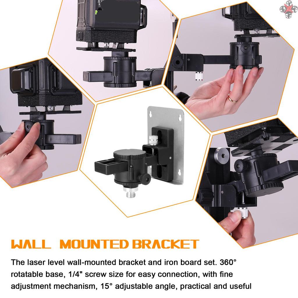 Giá Đỡ Máy Ảnh Gắn Tường Xoay 360 Độ 15 °