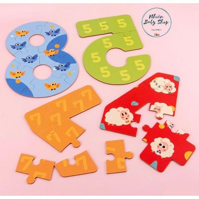 Xếp hình số đếm nâng dần cấp độ từ 0 đến 10