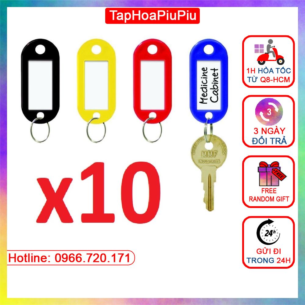 10 Móc khóa thẻ ghi chú hành lý, đánh dấu chìa khóa, thẻ tên name tag ghi nhớ thông tin