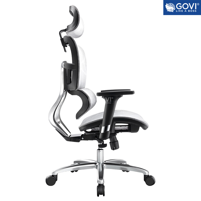 Ghế công thái học Ergonomic GOVI Solid S01 - Chất liệu cao cấp, thiết kế sang trọng, vải lưới nhập khẩu, tựa lưng êm ái