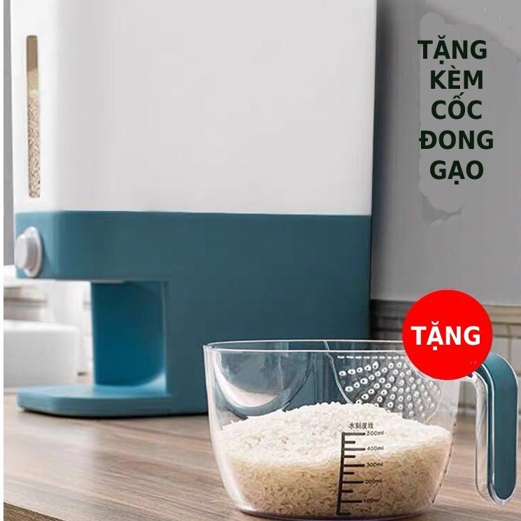 Thùng đựng gạo thông minh dung tích 12kg có tăng kèm cốc đong đếm