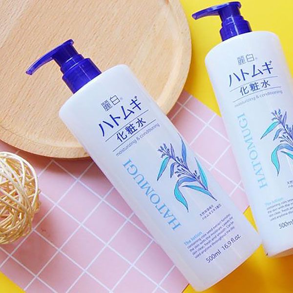 Nước hoa hồng dưỡng ẩm hạt ý dĩ hatomugi the lotion nhật bản 500ml