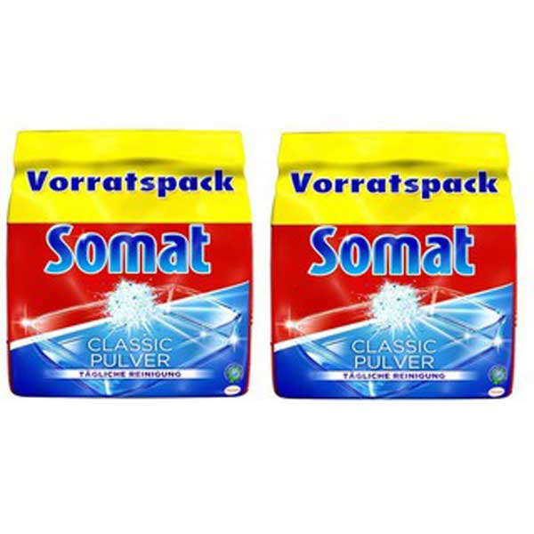 Combo 2 bịch bột Rửa Ly - Bát Somat 1,2 Kg - Đức