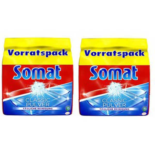 Combo 2 bịch bột Rửa Ly - Bát Somat 1,2 Kg - Đức