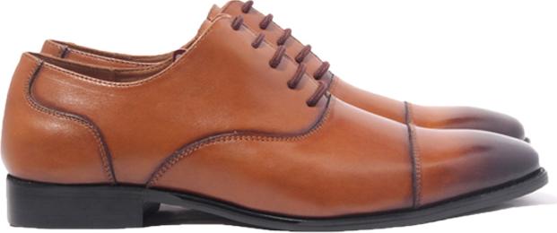 Giày Tây Nam Công Sở Banuli Da Bê Italian Dây Buộc Cap Toe Oxford H1CO3 (Da Veg Itali Mềm Dẻo, Đế Siêu nhẹ, Bảo Hành Trọn Đời)