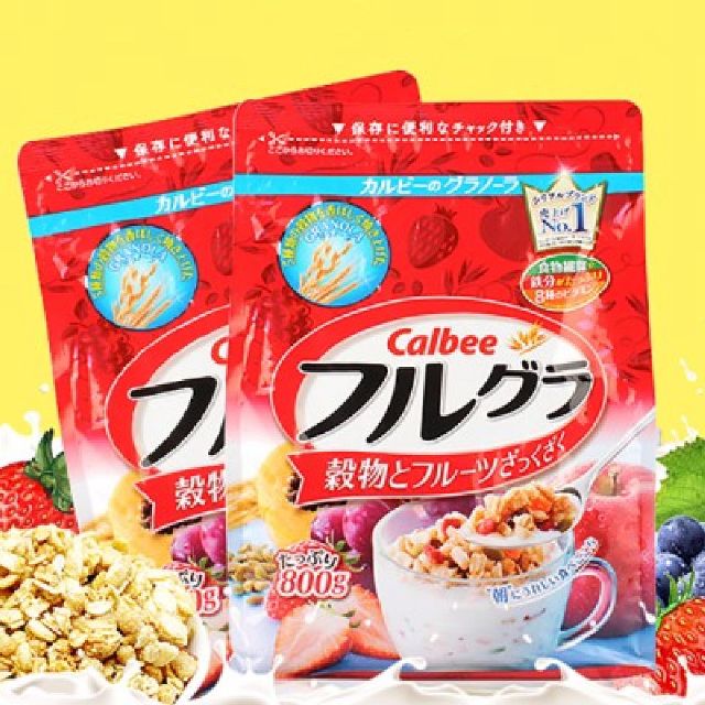 Combo 2 gói Ngũ cốc hoa quả Calbee Furugura Nhật Bản