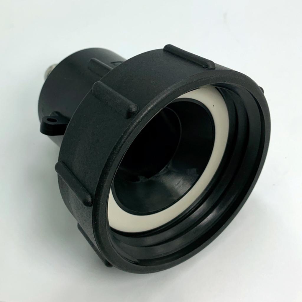 Black IBC Tank Connector 3&quot; Coarse Thread To Hose Faucet Fittings Parts