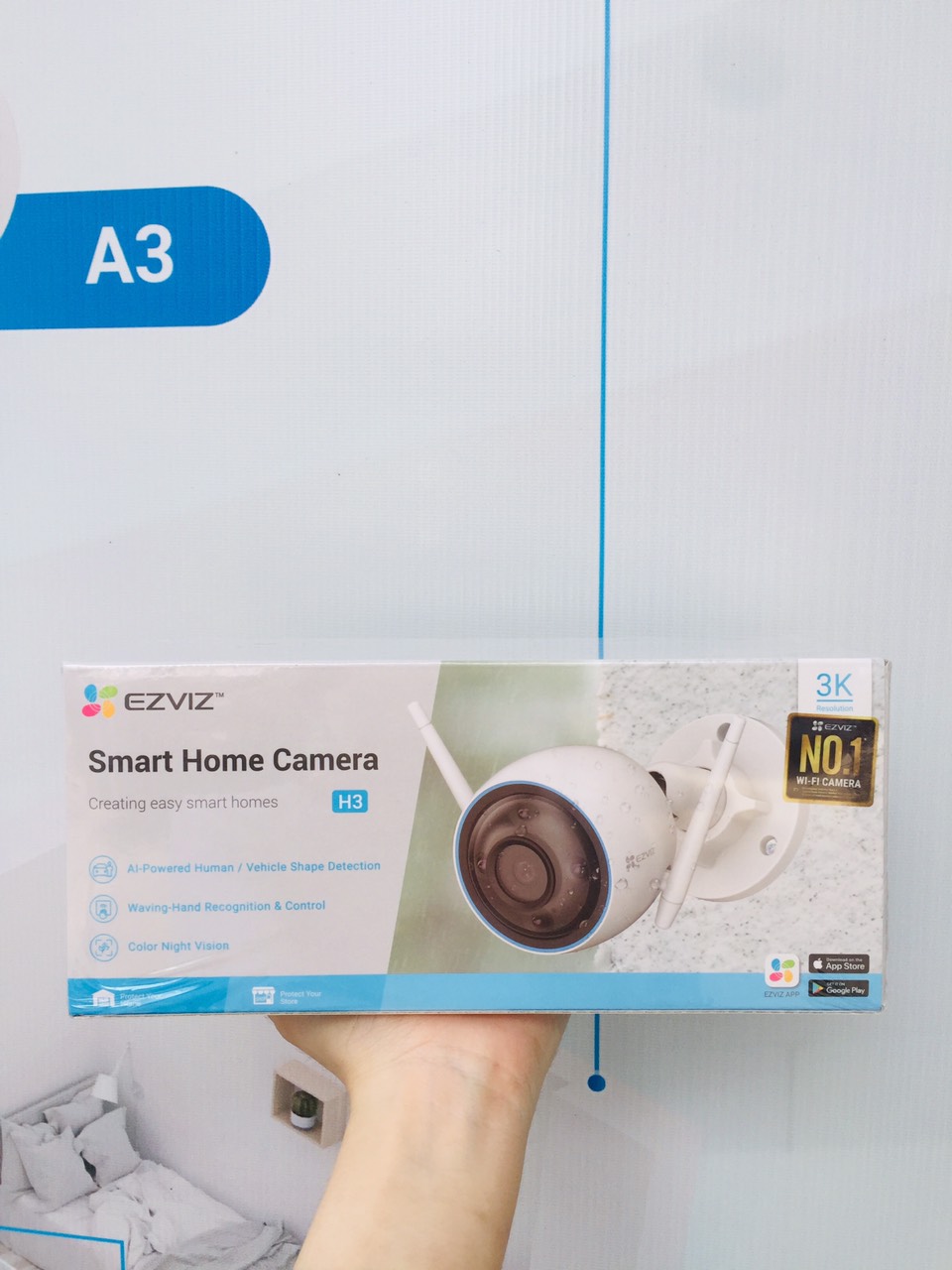 AI Camera wifi ngoài trời Ezviz H3-5M - Hàng chính hãng