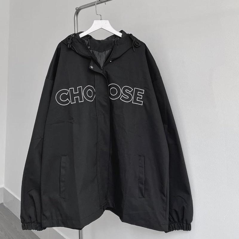 Áo Khoác Dù 2 Lớp Dày Dặn, cầm nặng tay CHOOSE unisex nam nữ clothes