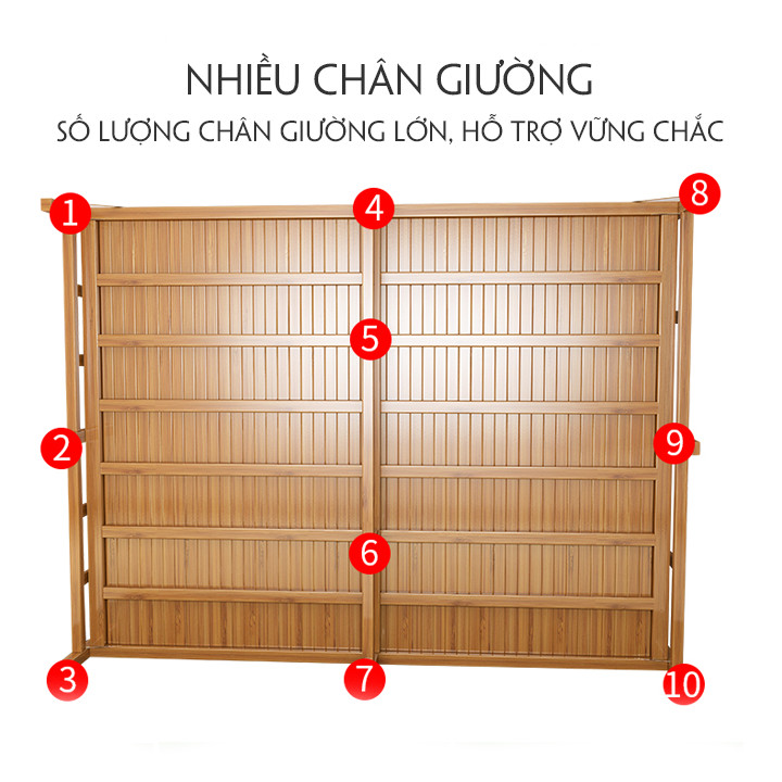 Giường Gấp Bằng Gỗ Tiện Lợi - Rộng: 60CM x Dài: 190CM x Cao: 50CM