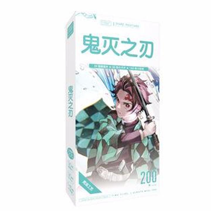 Postcard Kimetsu No Yaiba Diệt Quỷ Cứu Nhân mẫu 2 hộp ảnh bộ ảnh có ảnh dán sticker lomo bưu thiếp tặng ảnh thiết kế Vcone