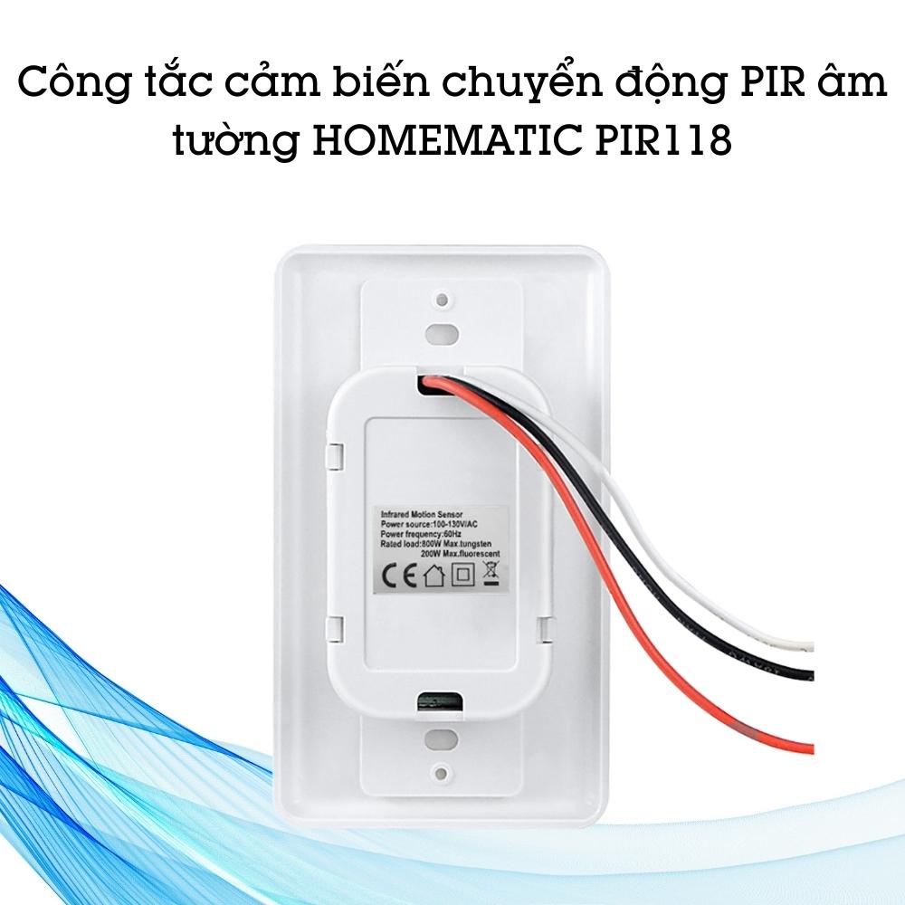 Công tắc cảm biến cầu thang âm tường Homematic PIR118