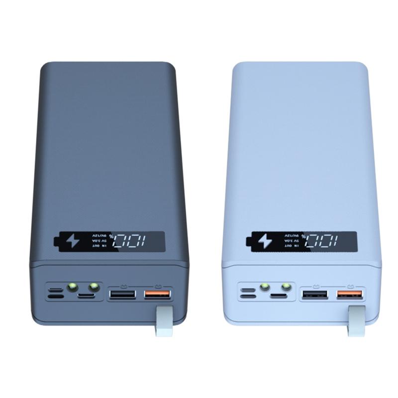 18650 Loại Phẳng cho Đầu Pin C16PD DIY Power Bank 5V-3A 9V-2A 12V-1.5A. Màu đen