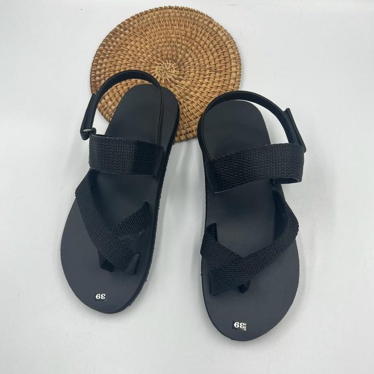 dép xăng đan nam nữ A58 dù đen ( sandal đồng nai )