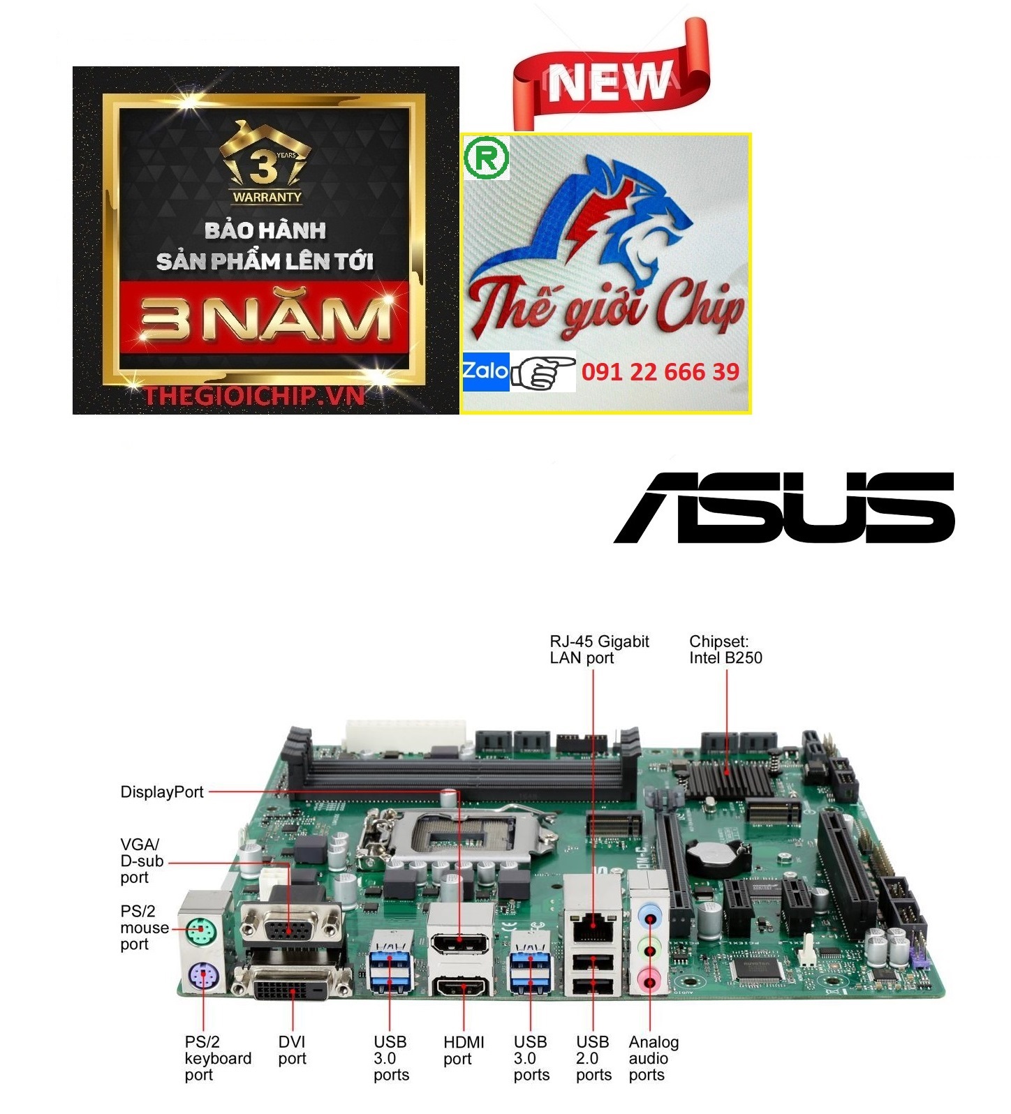 Bo Mạch Chủ ASUS PRIME B250M-C/CSM