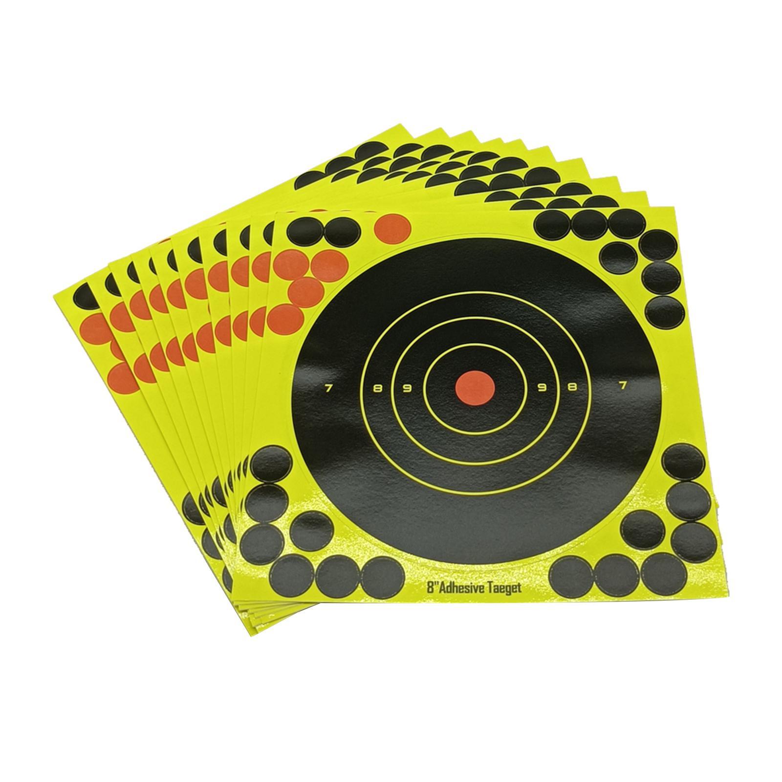 10  Reactive Splatter  Self Adhesive 8" Paper Target Stickers