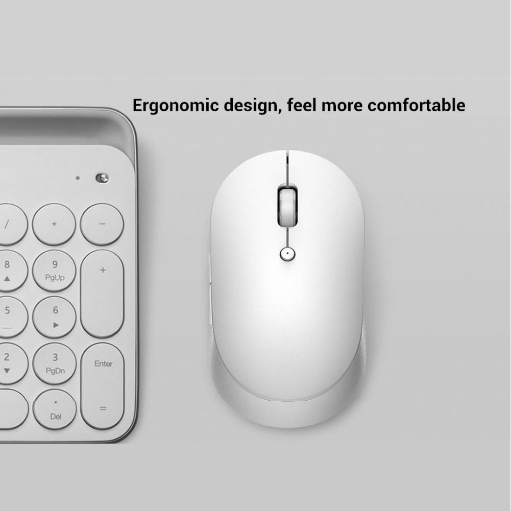 Chuột Máy Tính Không Dây Bluetooth Xiaomi Quang Điện Tử 2.4Ghz Chế Độ Kép Phiên Bản Yên Tĩnh Cho Văn Phòng/ Chơi Game Hàng nhập khẩu