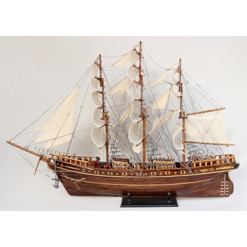 Mô hình thuyền buồm gỗ Cutty Sark 97cm đen