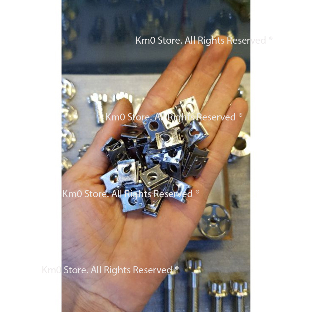 Bộ 05 Pat Kẹp INOX Ốc Xoắn Dàn Áo Xe Máy