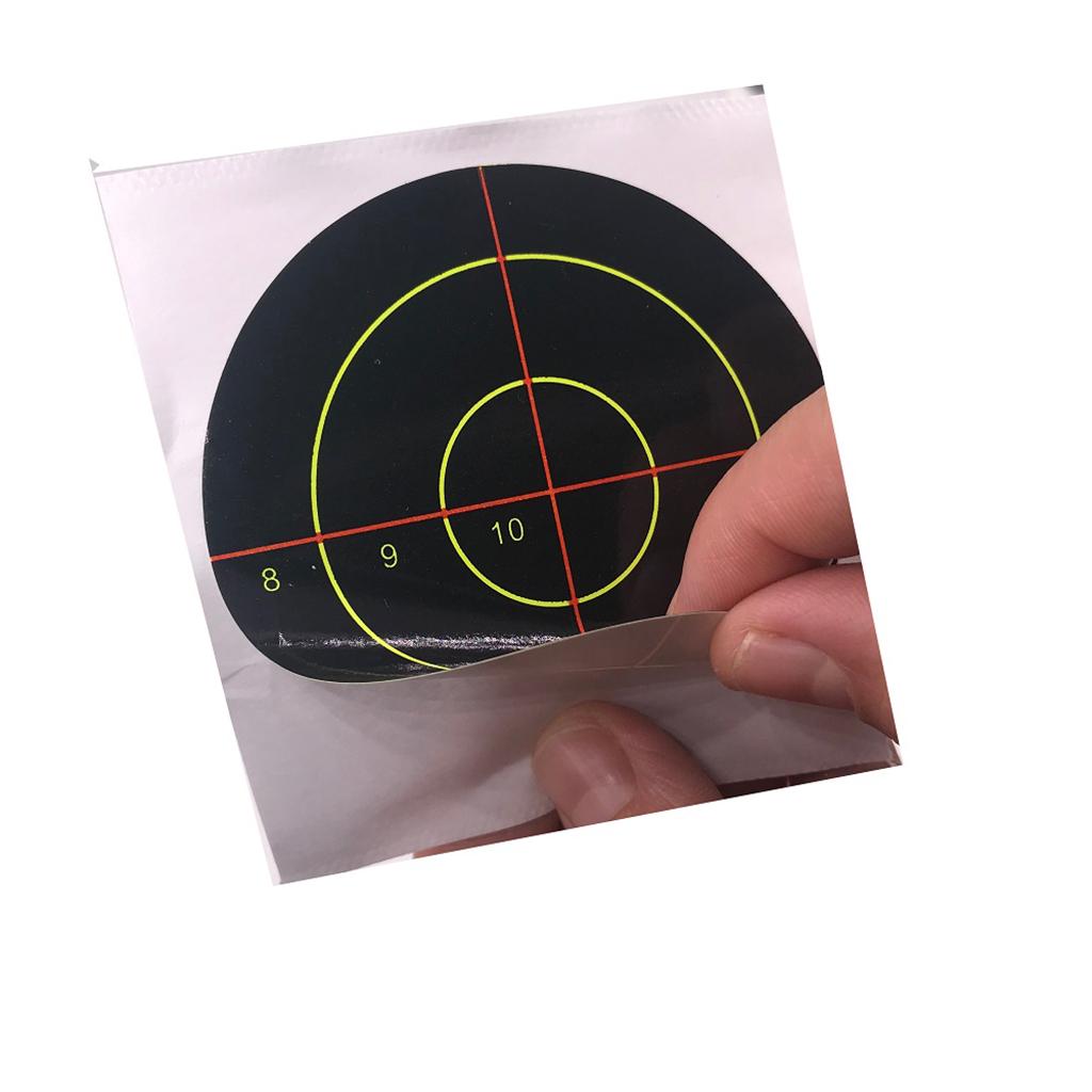 100pcs Shooting Targets Reactive Splatter Adhesive Paper Target 7.5cm