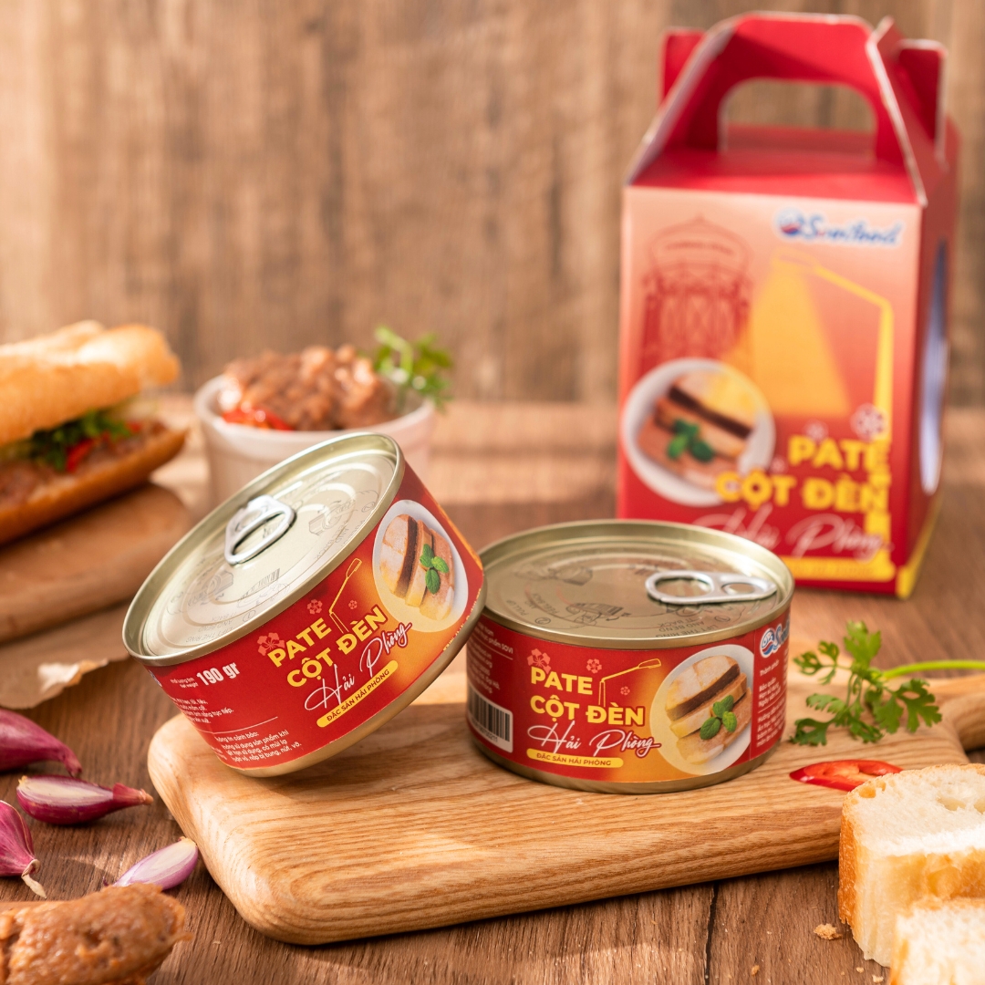 Combo 10 lon - Pate Cột Đèn Hải Phòng Sovifood - Nhiều Thịt, Ít Gan - 1,9KG