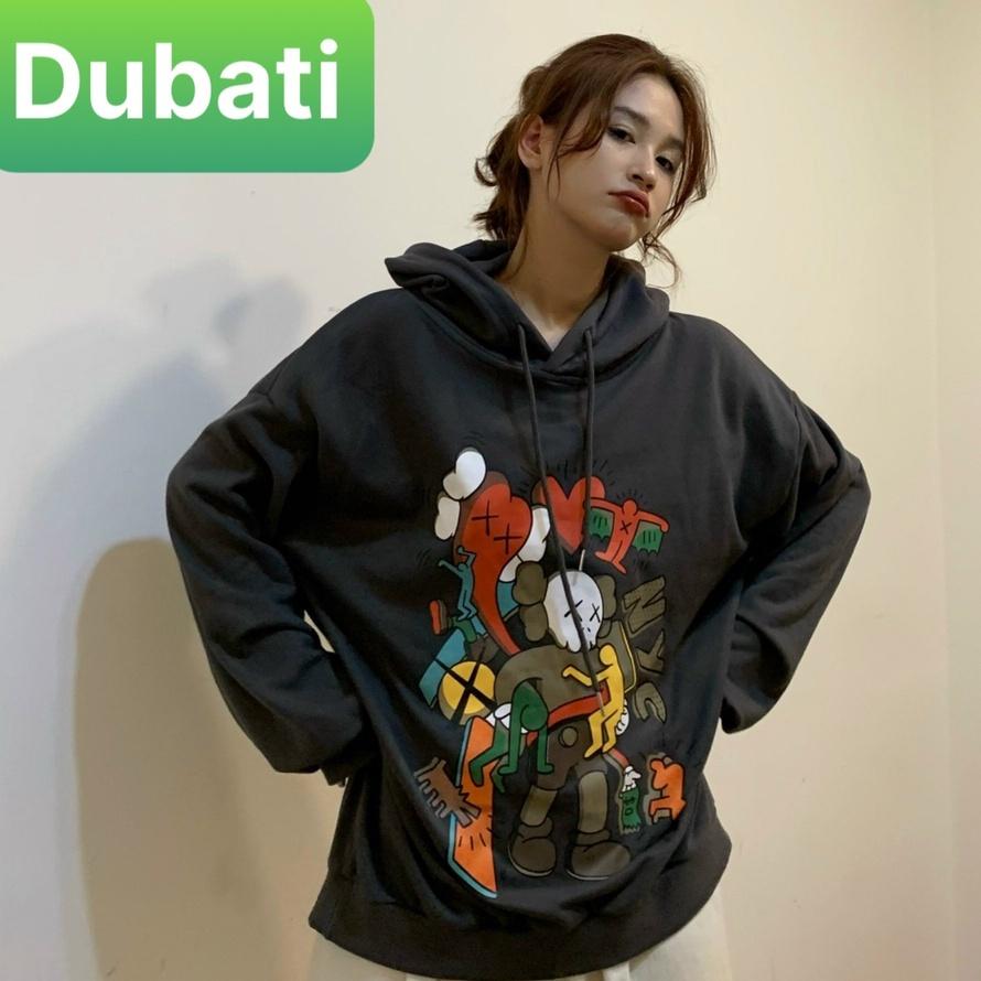 ÁO HOODIE - ÁO KHOÁC NỈ NAM NỮ CHẤT NỈ CÓ MŨ FROM RỘNG HOẠT HÌNH KWASSH- DUBATI FASHION