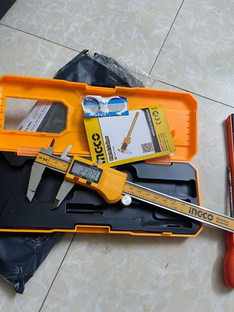 THƯỚC CẶP ĐIỆN TỬ(0-150MM) 3V INGCO HDCD28150 - HÀNG CHÍNH HÃNG