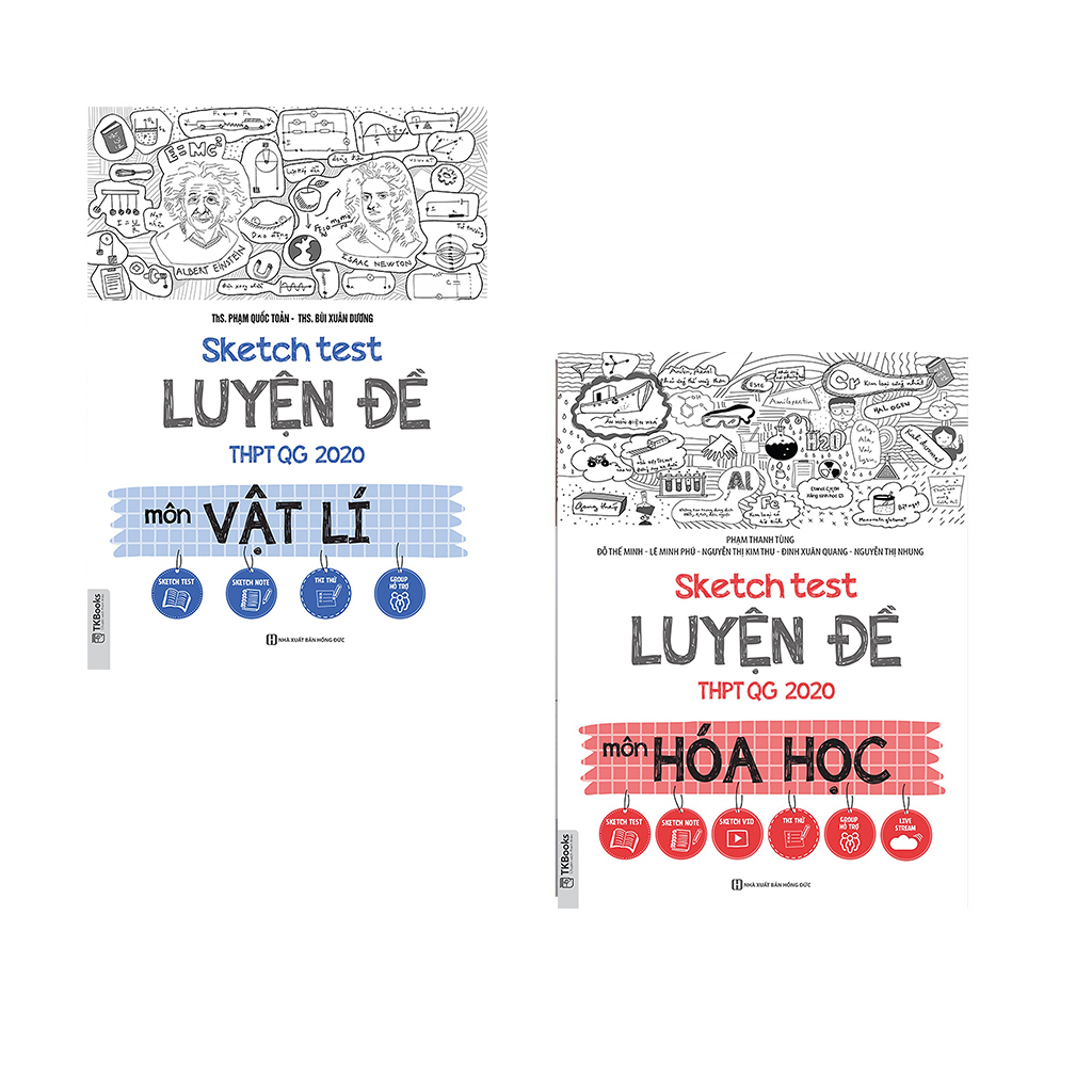 Bộ đôi Sketch Test Luyện Đề THPT QG 2020: Hóa học - Vật lý kèm 50 đề thi thử