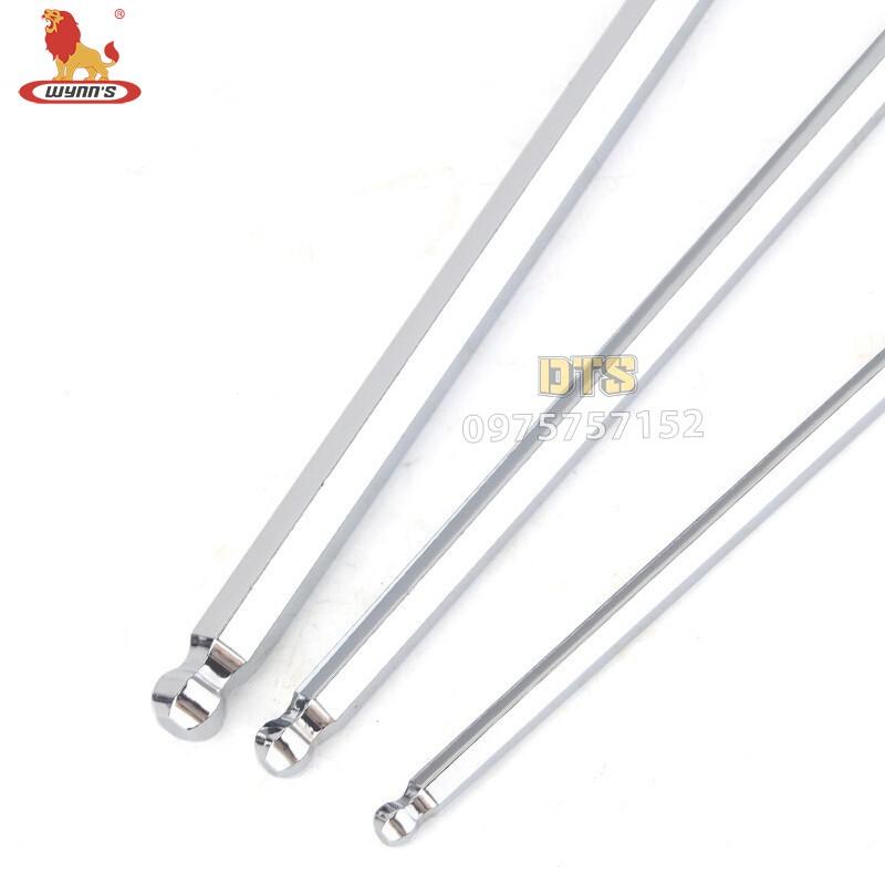 Bộ 9 lục giác đầu bằng, lục giác đầu bi dài đa năng WYNN'S 1.5-10mm, bộ lục giác thép CR-V siêu cứng sửa chữa mở ốc vít