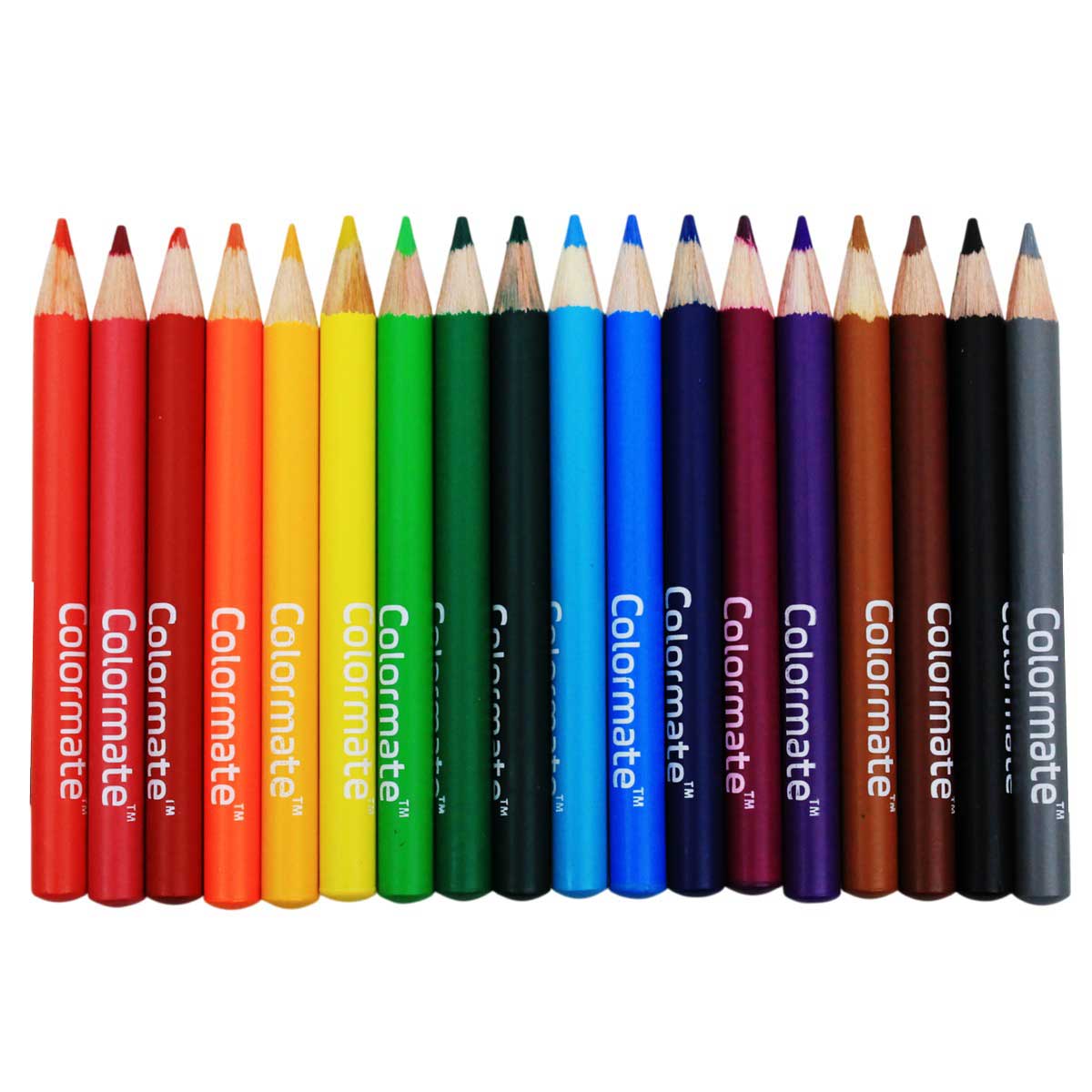 Colormate - Hộp Giấy 18 Cây Bút Chì Màu Ngắn