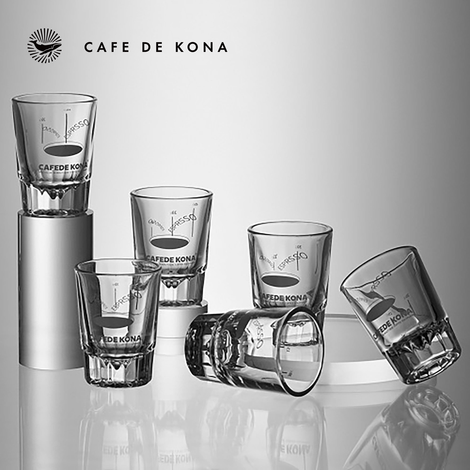 Ly thủy tinh espresso test shot 50ml chuyên dụng siêu dày trong suốt có vạch đong CAFE DE KONA
