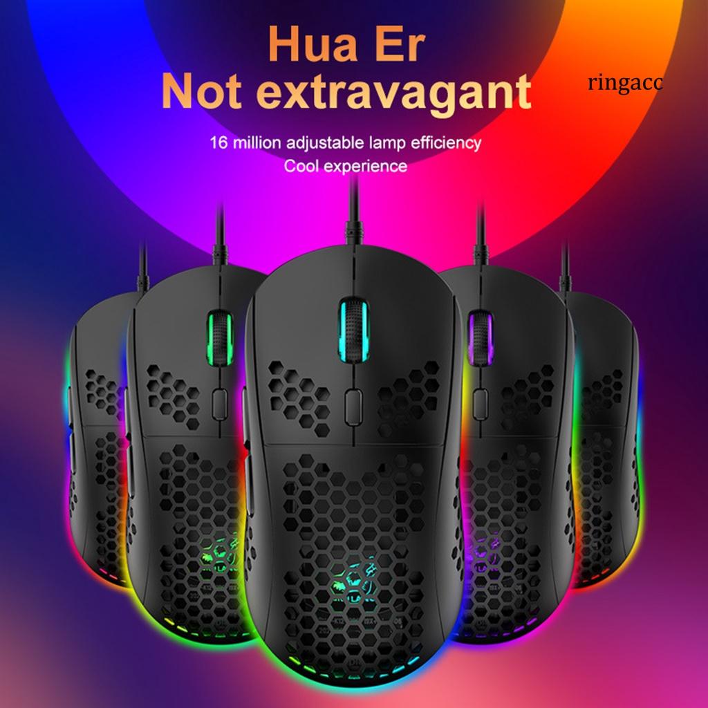 Chuột Chơi Game M8 6400 Dpi Thiết Kế Tổ Ong Gọn Nhẹ Linh Hoạt Cho Máy Tính