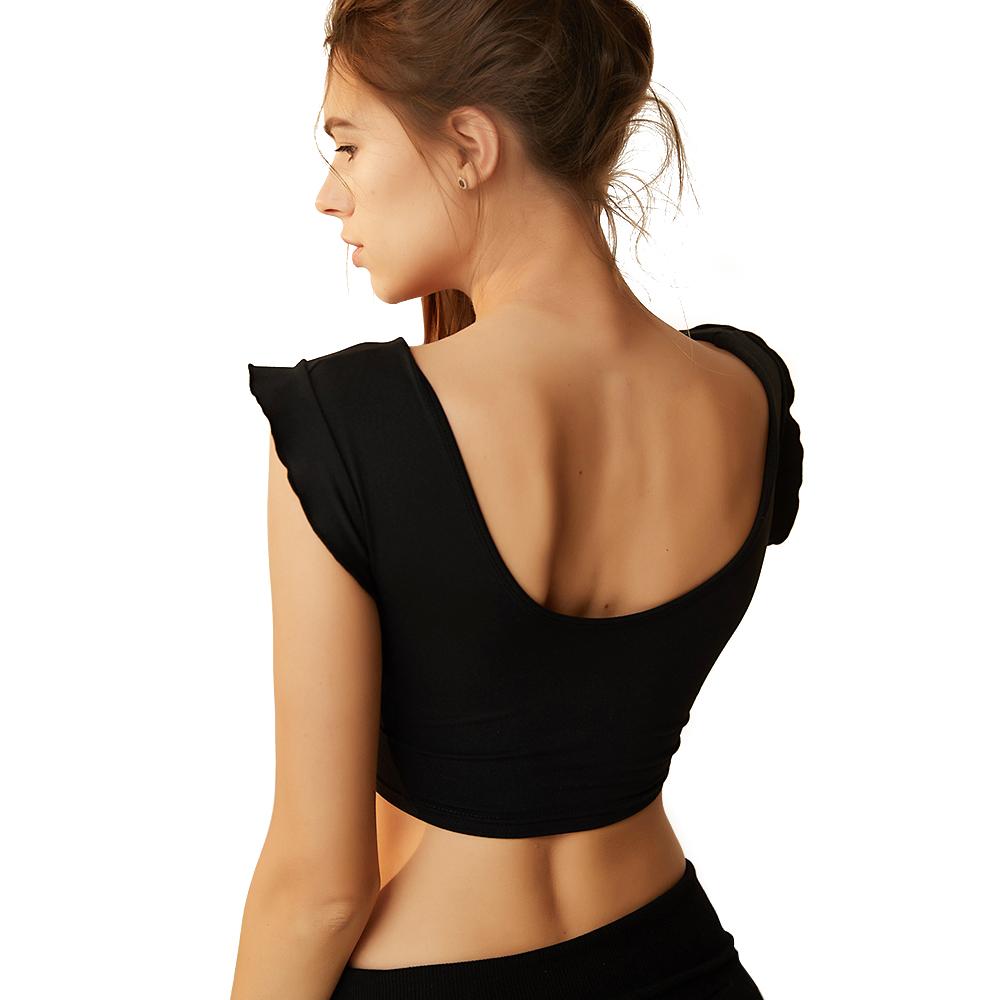 Gợi Cảm Áo Ngực Thể Thao Nữ Tập Gym Áo Crop Top Đẩy Lên Nylon Wirefree Tập Yoga Quần Lót Tập Luyện Áo Ngực Nữ Ren Ngắn tay Tập Thể Hình Áo Ngực