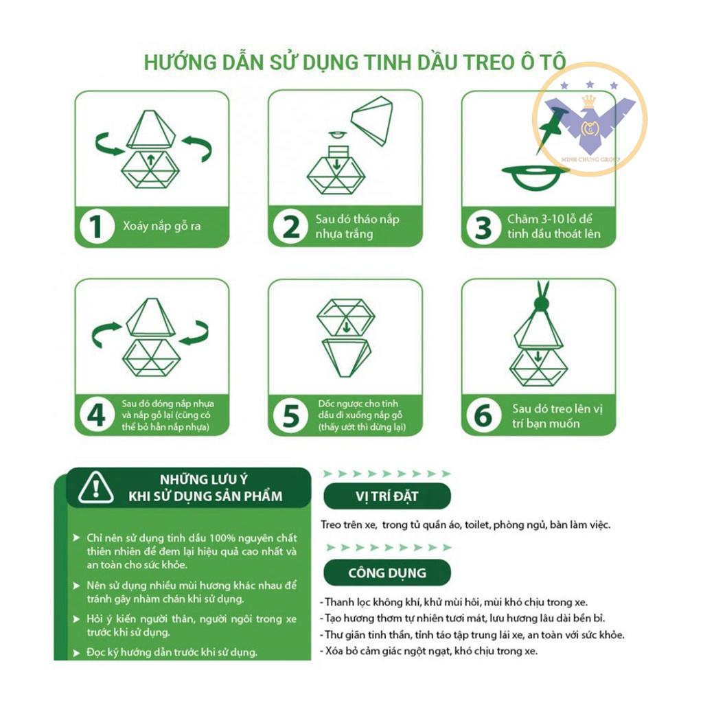 Tinh dầu treo xe ô tô hương thiên nhiên quế, xả 100% nguyên chất 10ml