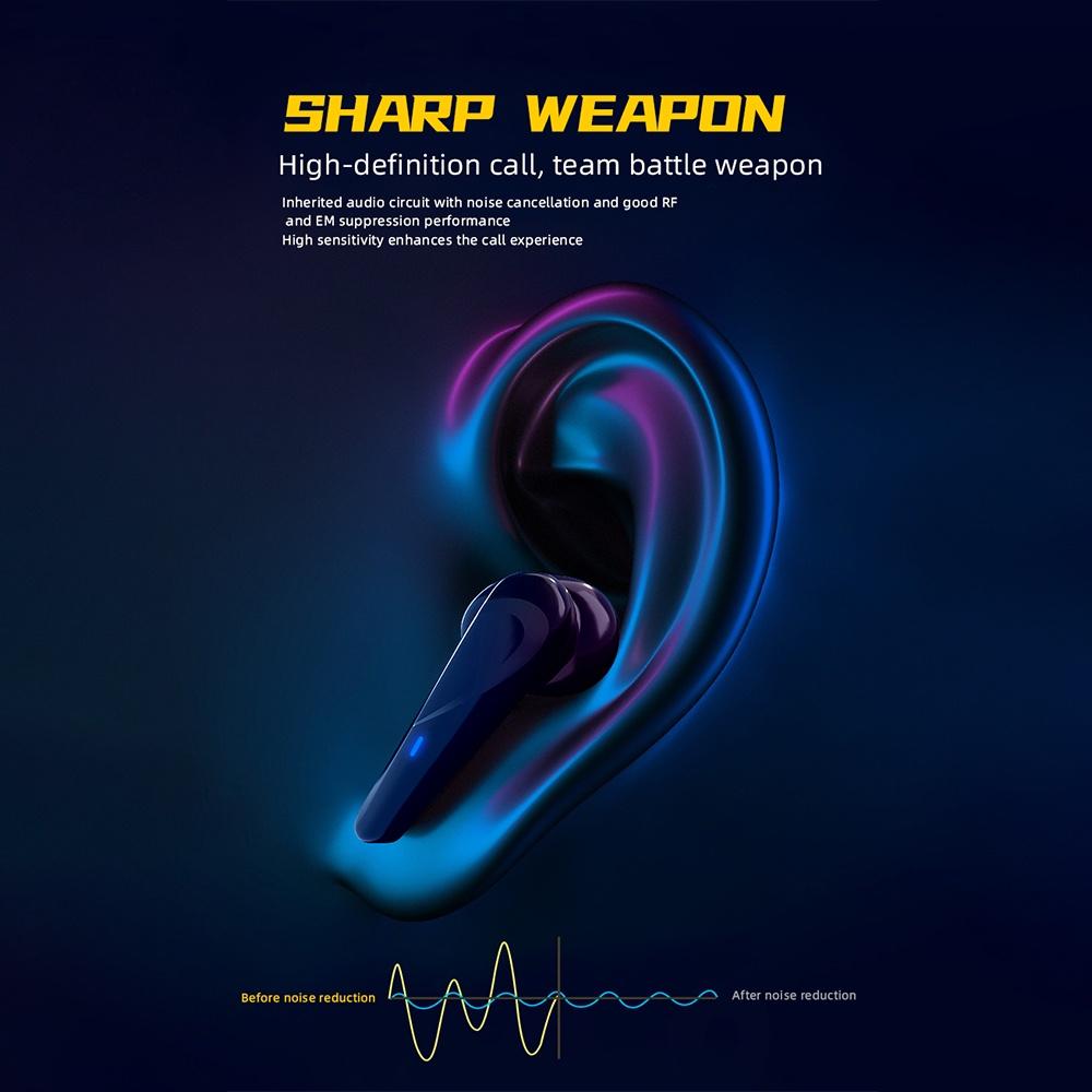 Tai Nghe Chơi Game / Tai Nghe Không Dây TWS / Tai Nghe Bluetooth 5.0 Có Hộp Sạc / Tai Nghe Giảm Tiếng ồn Có Mic