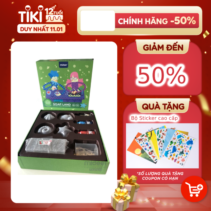 Đồ chơi tự làm xà phòng SOAP LAND - Đồ chơi khoa học dành cho bé - Chính hãng Mideer MD0130