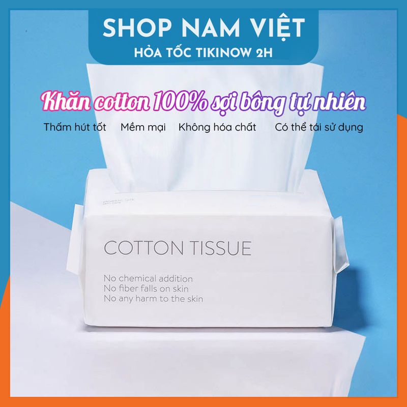 Khăn Vải Đa Năng Tẩy Trang Lau Mặt Dùng Khô/Dùng Ướt