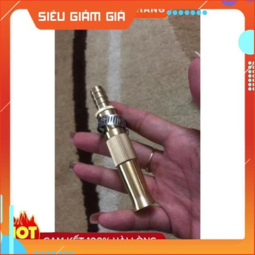 Đầu vòi xịt tăng áp mini phun nước rửa xe, tưới cây tăng áp đa năng tặng kèm đai siết  206587
