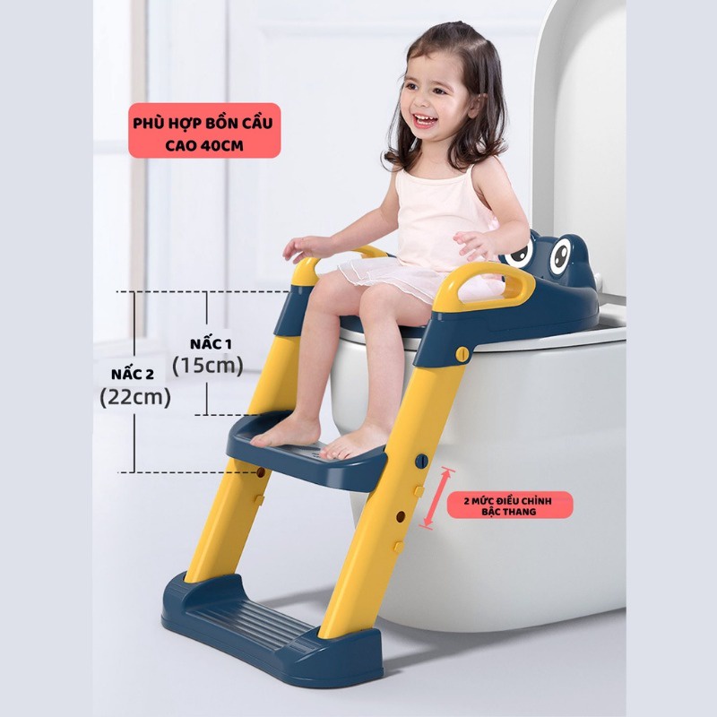Thang Bô, Thang Đi Vệ Sinh Có Nắp Đậy Tiện Lợi Dành Cho Bé Trai Và Bé Gái Anh Lam Store - Hàng Chính Hãng  - Bé gái