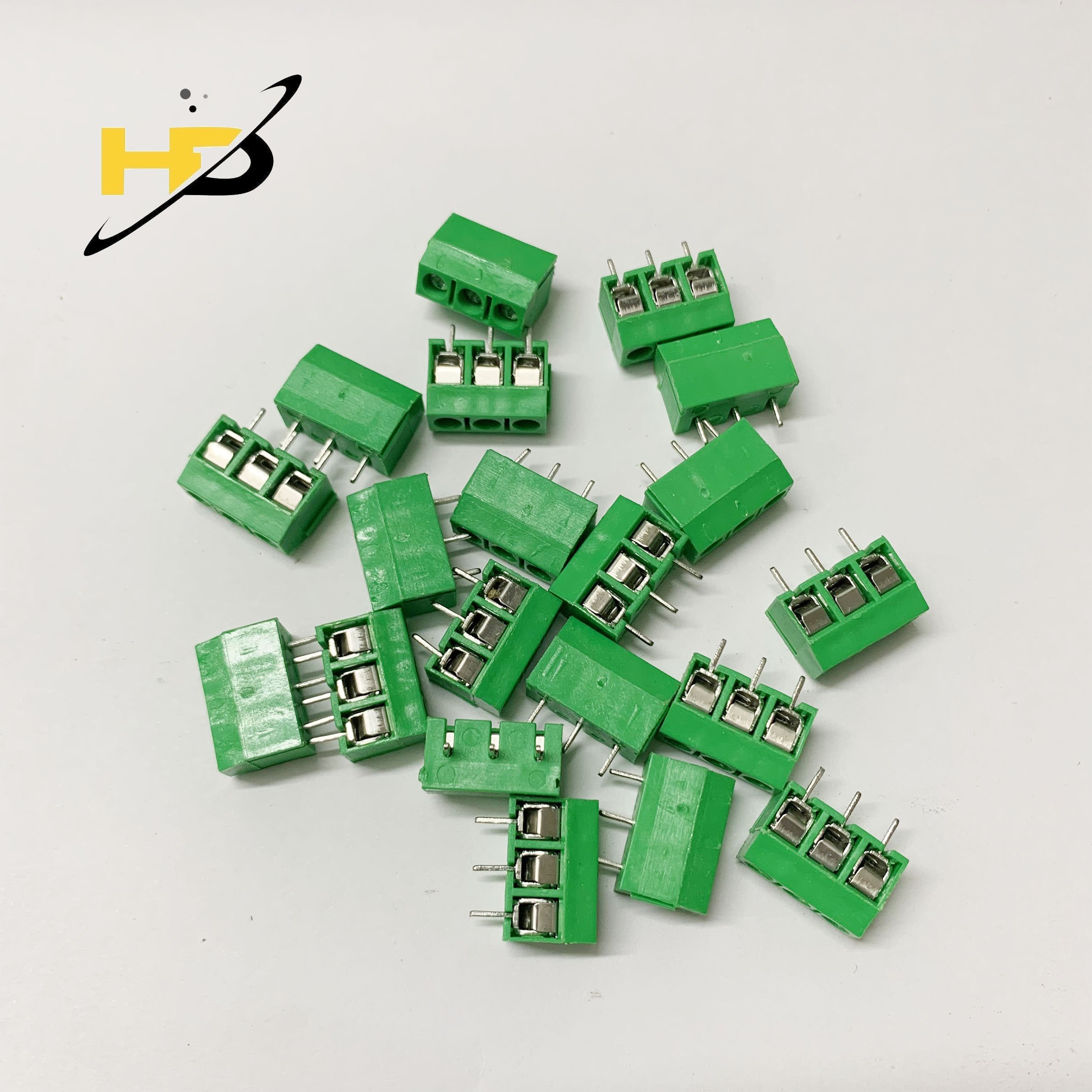 Cầu Đấu Nối Dây Domino KF301 , Cầu Đấu Dây Cọc Nguồn 3 Chân 5.08mm
