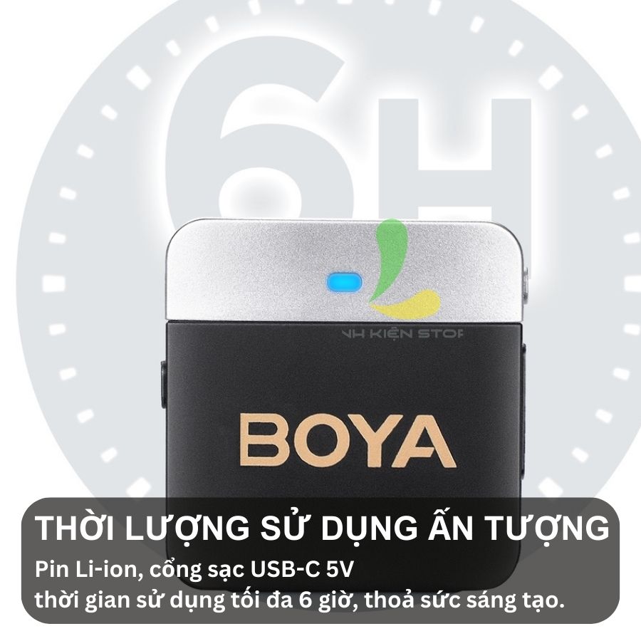 Micro thu âm không dây Boya BY-M1V1, M1V2, M1V3, M1V4, M1V5, M1V6 - Micro cài áo loại bỏ tiếng ồn chủ động công nghệ cao - Hàng nhập khẩu