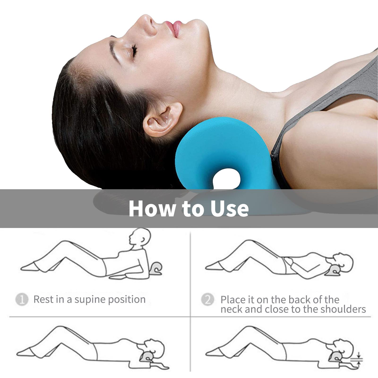 Neck Stretcher Support Pillow Neck and Shoulder Relaxer Pain Relief Portable Traction Pillow Neck Traction