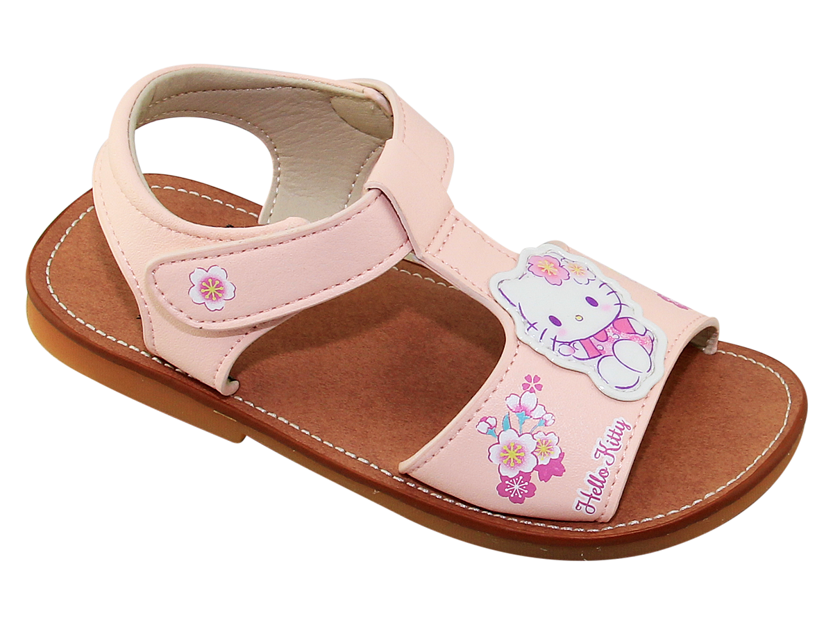 SANDAL ĐẾ BẰNG BÉ GÁI Bita's KITTYS.01 (Hồng + Hồng phấn + Trắng) dễ thương