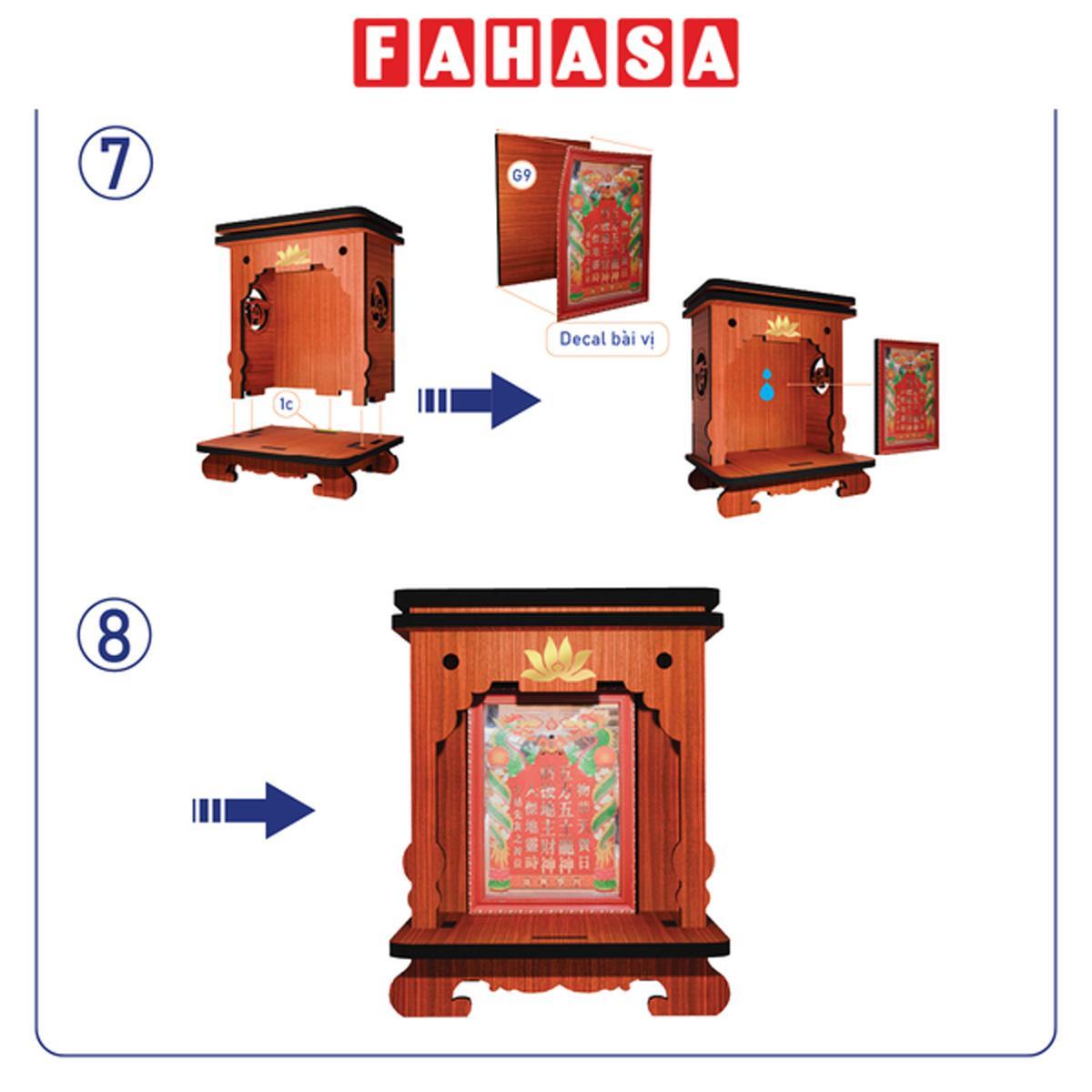 Mô Hình DIY - Bàn Thờ Thần Tài Thổ Địa - Song Long Chầu Nguyệt - Manihum BTN-01