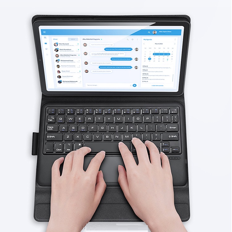 Bao da kèm bàn phím cho SamSung Galaxy Tab S6 Lite chính hãng Dux Ducis có bàn di chuột TrackPad - Hàng chính hãng