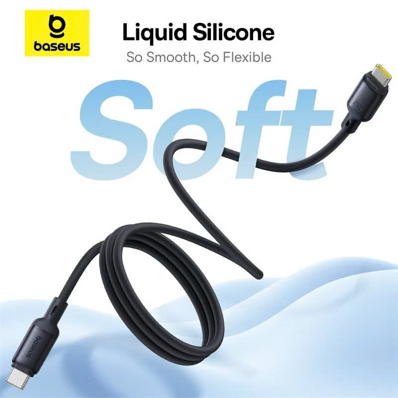 Cáp Sạc Nhanh Nam Châm Chống Rối Baseus PicoGo Magnetic Liquid Silicone C to C 240W (480Mbps)_[Hàng Chính Hãng