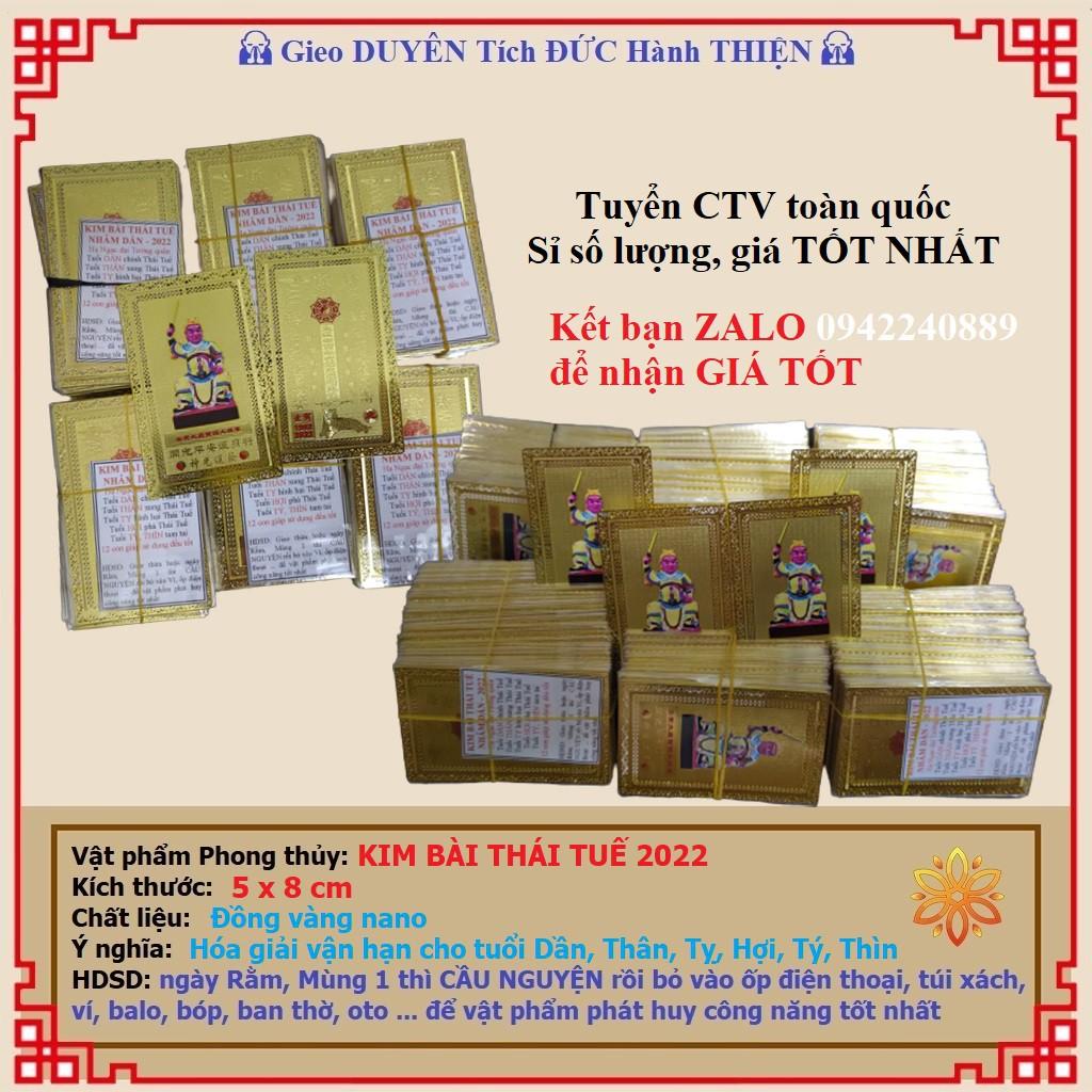 Thái Tuế năm 2022 - Kim Bài Thái Tuế Nhâm Dần năm 2022 - hóa giải vận hạn tuổi Dần, Thân, Tỵ, Hợi, Tý, Thìn