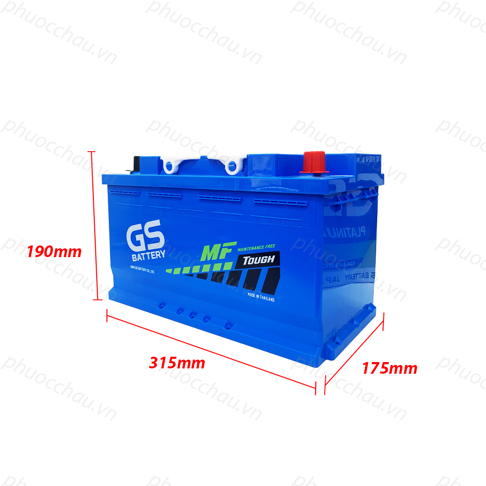Bình Ắc Quy 12V-80Ah, Ắc Quy Ô Tô GS MF LN4 DIN 80L